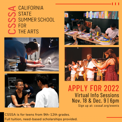 YOUTH OPPORTUNITY: California State Summer School for the Arts