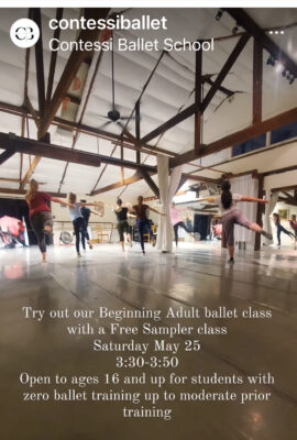 Free Adult Ballet and Mat Pilates Class