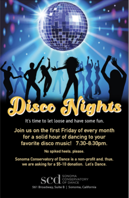 Disco Nights: Fun Fundraiser for Sonoma Conservatory of Dance