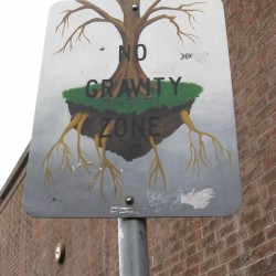 No Gravity Zone Art Sign