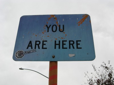 You Are Here Art Sign