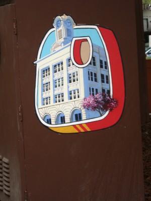 Old Courthouse Square Electrical Box Graphic